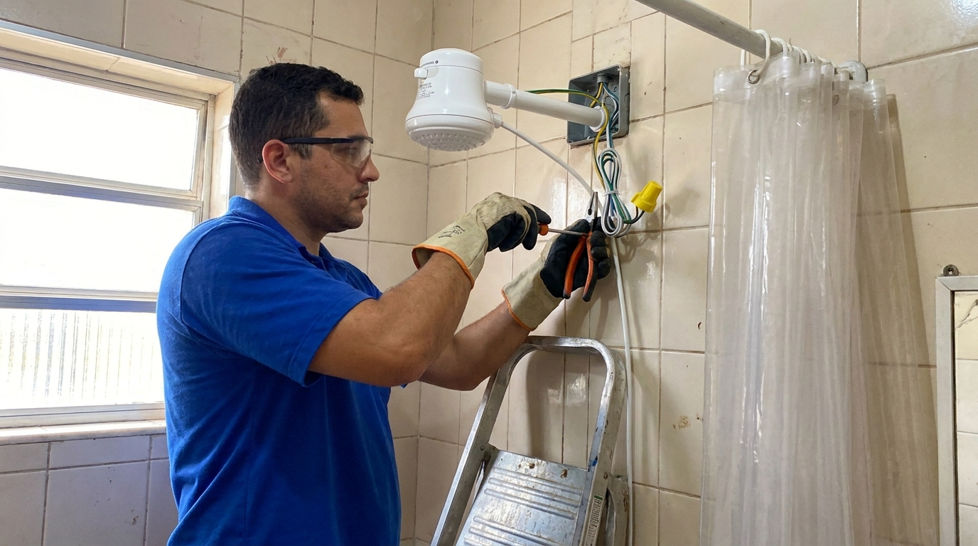 Instalacao de chuveiro eletrico residencial em São José dos Campos‑SP