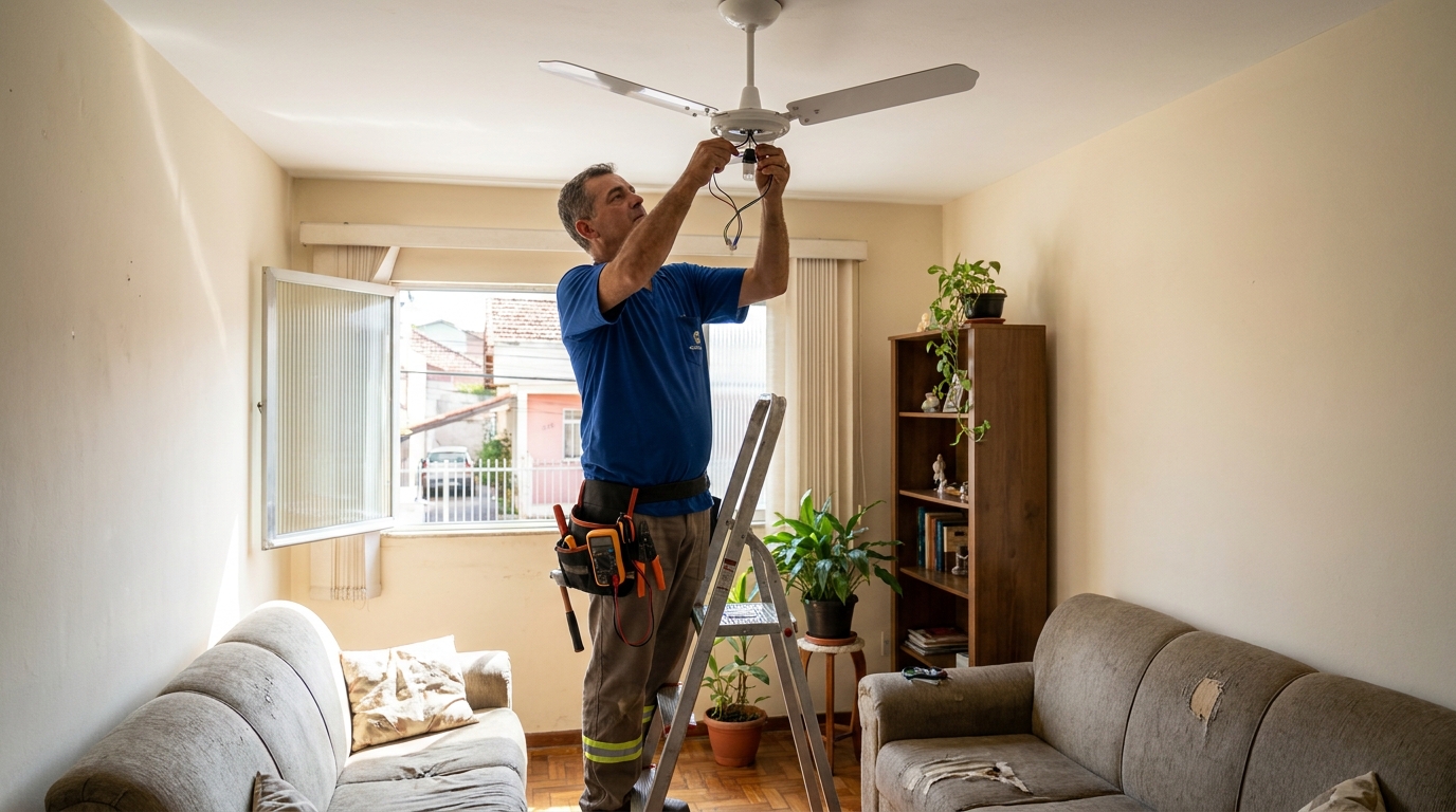 Instalacao de ventilador de teto em São José dos Campos‑SP