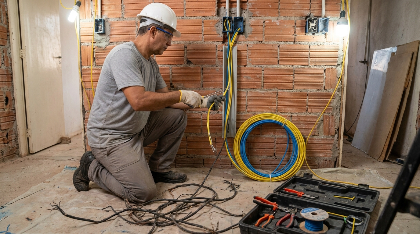 Troca de fiacao eletrica residencial em São José dos Campos‑SP